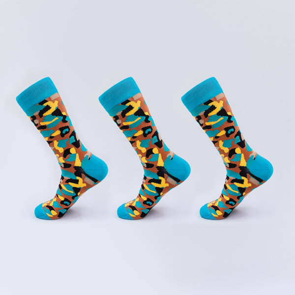 Blau & Gelbe Camouflage - 3er Packung