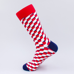 3D gefüllte Rote Optik Socken