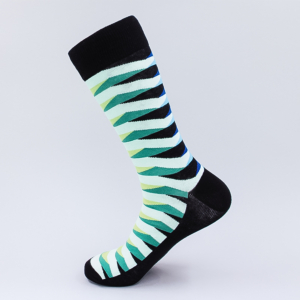 3D-Optik Grün & Blau Socken