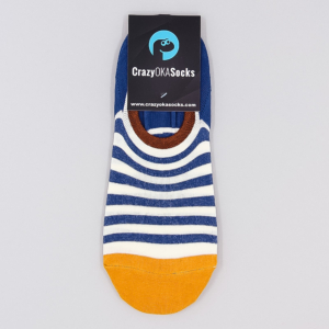 Blau & Weiss gestreift & Gelbe Zehen Socken