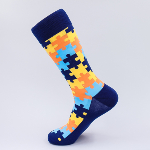 Blaues & Gelbes Puzzle Socken