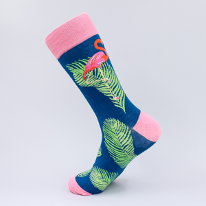 Flamingo mit Blättern Socken