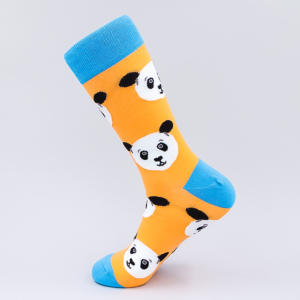 Orange Panda Socken