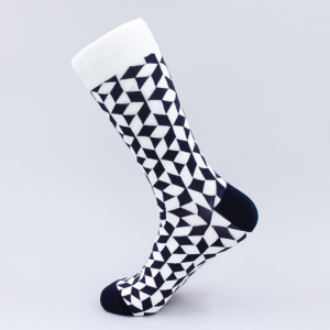 Schwarz & Weisse Quadrate & Dreiecke Socken