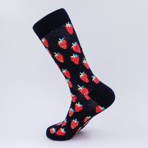 Schwarze Erdbeere Socken