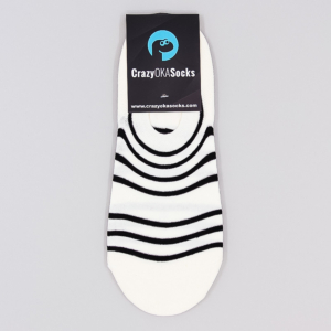 Weiss mit Schwarzen Streifen Socken