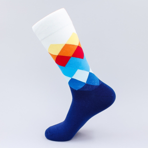 Weisser verblasener Diamant Socken